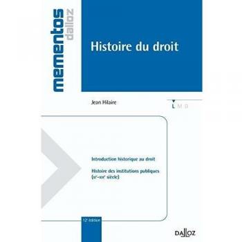 Histoire du droit : Introduction historique au droit et histoire des institutions publiques