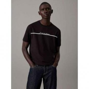 Calvin Klein Herren T-Shirt K10K113802 – Schwarz, Classic Cut, Größe L