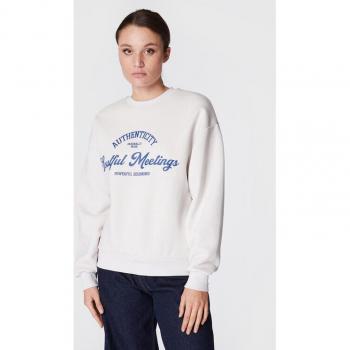 Gina Tricot Sweatshirt Riley 10949 Oversize in strahlendem Weiß