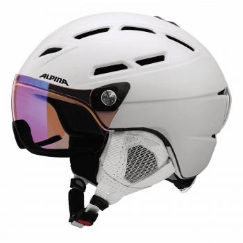 Alpina Griva Visor Varioflex HM Damen Skihelm, 52-56 cm, Weiß Matt
