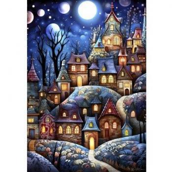 Alipson Puzzle „Mondlicht‑Dorf“ – 1000 Teile, Artikel F‑50093