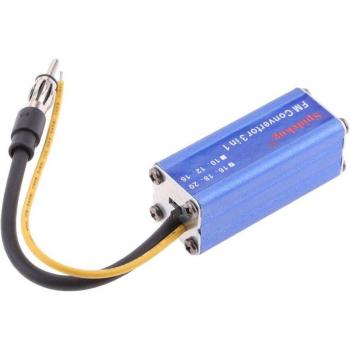 Transmetteur FM MP3 en Aluminium Bleu 16MHz DC 12V