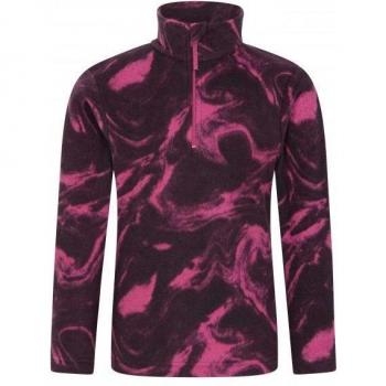 Camiseta Polar Niñas Endeavour Abstracto Media Cremallera 11-12 Coral