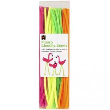 Chenille Stems 30cm Fluorescent 200pk