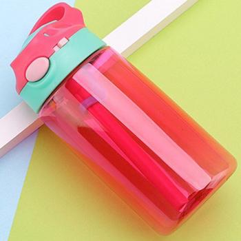 BPA-Free 500ml Water Bottle for Kids with Straw