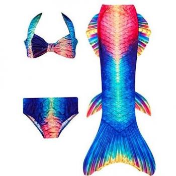 Bambina Sirena Hejin 3 Pezzi Costumi