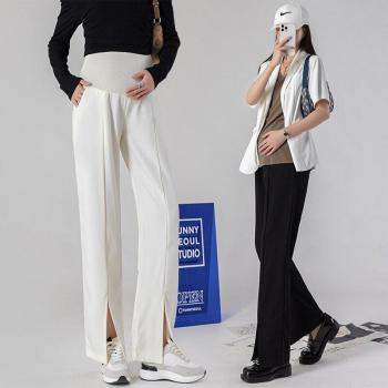 Pantalones Largos para Embarazadas con Corte Suelto y Aberturas