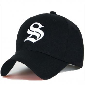 Casquette avec Inscription Noir Blanc