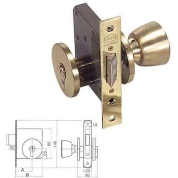 Cerradura Ucem 5300P 50 para Embutir con Pomo