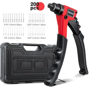 Kit Rivettatrice Manuale con Custodia e Rivetti Vari