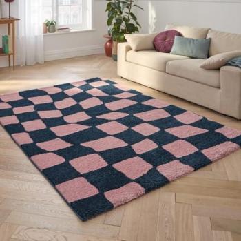Nazar Rug Vintage – Damier Bleu (160 x 230 cm)