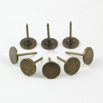 200 Antique Brass Flat Head Nails 11x17mm