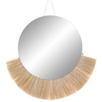 Miroir Décoratif en Jute et Verre