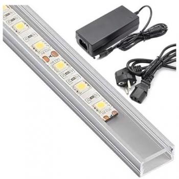 Barra LED Industrial 1 Metro 72 LEDs 18W con Alimentador