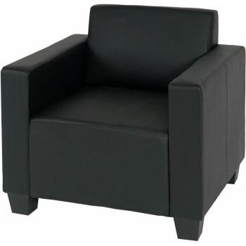 Sillón de Diseño Lyon, Polipiel Negro