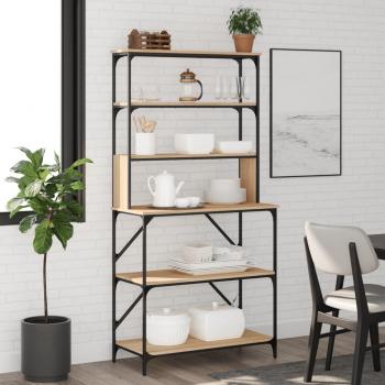 VidaXL 6-Tier Baker's Rack in Sonoma Oak