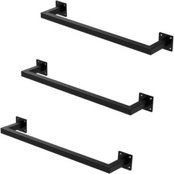 Percheros de Pared 3x 60x12 cm para Armario y Cocina