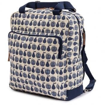 Pink-Interior Blue Wonder Tote – Apple & Pear Print