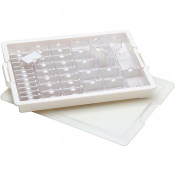 Darice Elizabeth Ward's Bead Storage Tray 13.75 x 10.5 x 2-inch, White