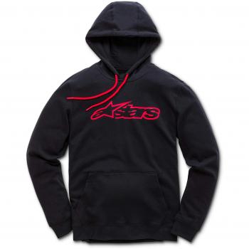 Sudadera Alpinestars Blaze Fleece, Negro (Black/Red 1030)