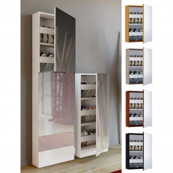 Holzschuhaufbewahrung VCM Fulas Maxi – Schwarzer Rahmen, Unisex