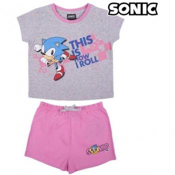 Schlafanzug für Kinder – Sonic Modell grau
