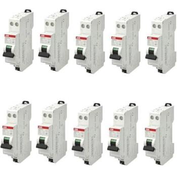 Lot de 10 Disjoncteurs ABB 16A-4,5Ka Ph+N