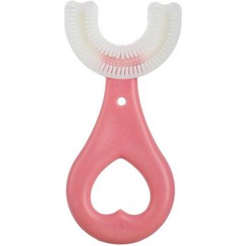 U-Shaped Silicone Baby Toothbrush – Handheld, Cartoon Pattern, Manual Mouthwash Tool (202)