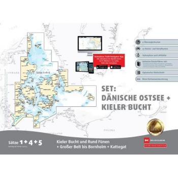 Sportbootkarten Satz 1, 4 und 5   Set: Dänische Ostsee und Kieler Bucht (Ausgabe 2023)