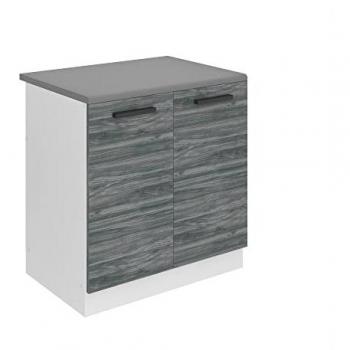 Meuble Sous‑Évier Bas Cuisine SDZ – 51,6 x80 x85 cm – 2 Portes, couleur Chêne Glamour (BELINI)