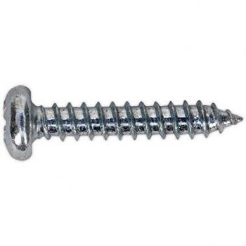 3.5x19mm Sealey Zinc Plated Pan Head Pozidriv Self-Tapping Screw, Pack of 100