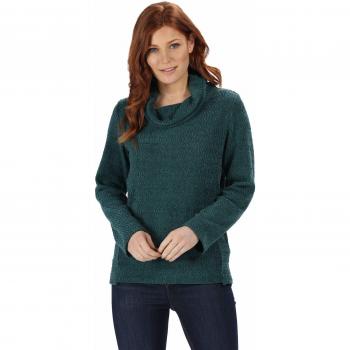 Quintia Damen‑Fleece (Regatta) – lockerer Stil, Blau-Grün