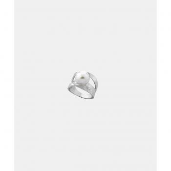 Anillo Planet Majorica en plata y perla blanca de 12mm