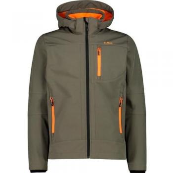 Giacca CMP con Cappuccio Rimovibile Softshell Verde Oliva