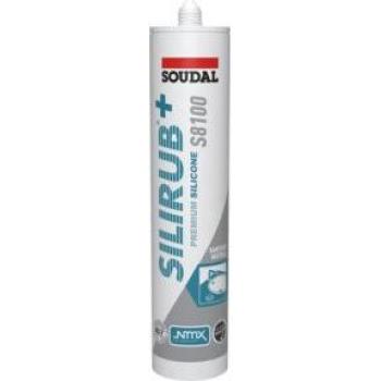 Silirub+ S8100 – Mastic silicone sanitaire neutre – Pack 300 ml gris transparent