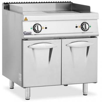Fry top elettrico con mobiletto 10,8 kW liscio e rigato Royal Catering