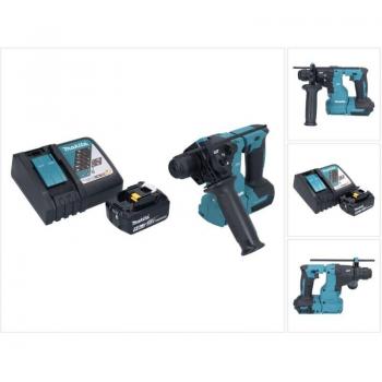 Makita DHR‑183 RT1 18 V 1,7 J SDS Plus Trapano a Percussione + 5,0 Ah Batteria e Caricabatterie