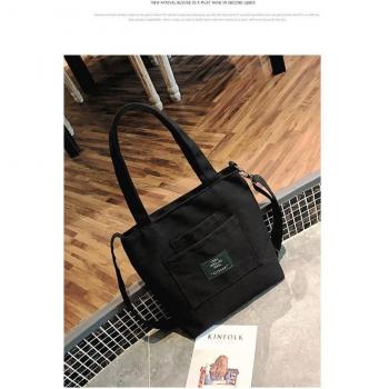 Lässige Leinwandtasche in einfarbig