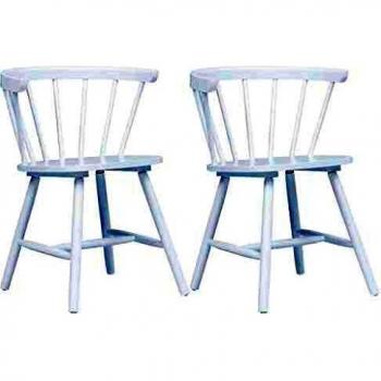 Mesa y Sillas de Madera Natural Blanca – 2 piezas