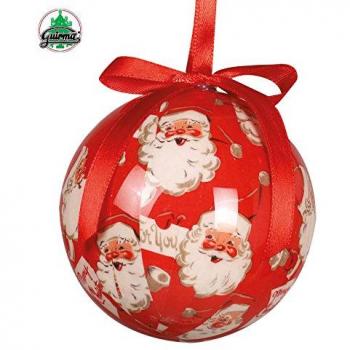 Set di Palle Rosse Babbo Natale 60mm Blister