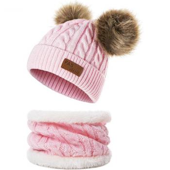Bufanda y sombrero de algodón para bebés