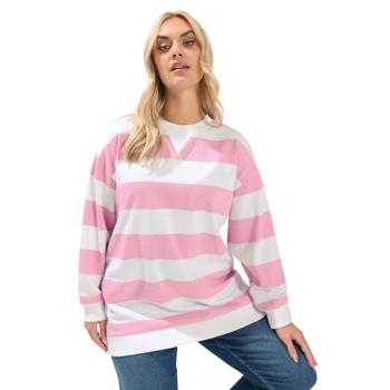 Size 16 Women’s Pink Stripe Sweatshirt – Jersey Fabric
