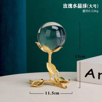 Boule de cristal en métal de luxe, décoration créative pour la maison et le salon