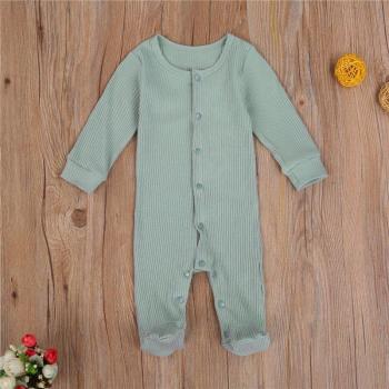 Newborn Solid Color Sleep and Play Jumpsuit