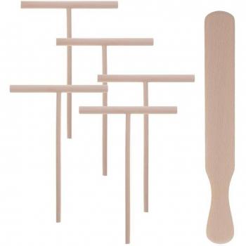 T-Shaped Crepe Spreader with Beechwood Spatula