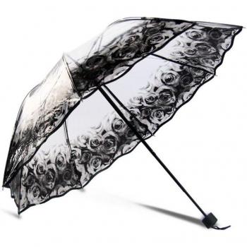 Sakura Transparent 3-Fold Umbrella