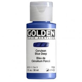 Peinture Acrylique Liquide Golden Cerulean Bleu Profond 30 ml