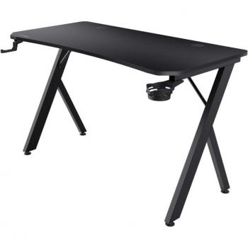 Trust GXT 700 Omnius Black Gaming Desk with Headset Holder and Cup Holder