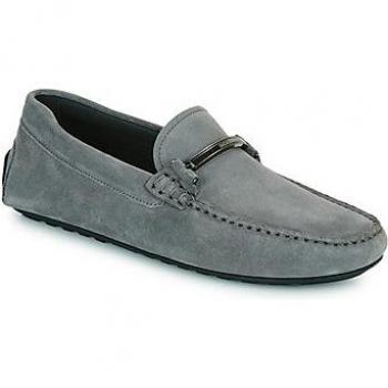Hugo Boss Erwin Moccasin Loafers Gray male Size 7 UK