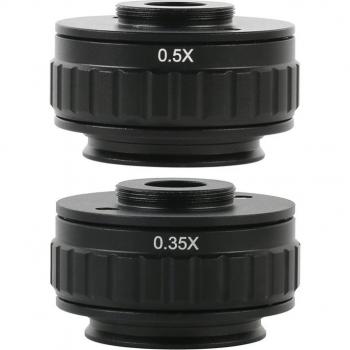 Adaptador de lente C para microscopio con enfoque 1X, 0.35X y 0.5X
